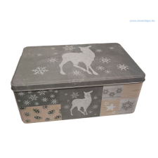 CleanDepo Karácsonyi fém doboz szögletes 20x13,2x8,3 cm 296171 karácsonyi dekoráció