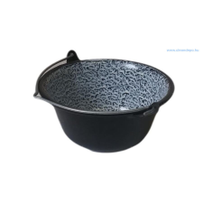 CleanDepo Zománcos tálaló bogrács 16 cm fekete kerti sütés és főzés