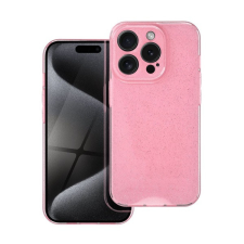 Clear 2mm Apple Iphone 15 Pro csillámos tok, rózsaszín tok és táska
