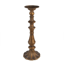 CLEEF.6Y5384 Bronz színű fém gyertyatartó 15x43cm gyertyatartó