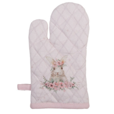  CLEEF.FEB44K Edényfogó kesztyű gyerek, 100% pamut, Floral Easter Bunny lakástextília