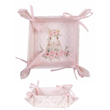  CLEEF.FEB47-1 Kenyérkosár 35x35x8cm, 100% pamut, Floral Easter Bunny lakástextília