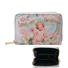  CLEEF.JZPU0002-02 Pénztárca 10x15cm, műanyag, angyalos pénztárca