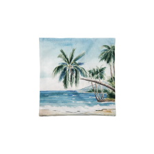 CLEEF.KT021.300 Textil párnahuzat 45x45cm, 100% polyester,pálmafás lakástextília