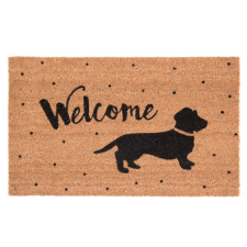  CLEEF.MC137 Lábtörlő 75x45cm, kókusz-PVC,kutyás Welcome&quot;&quot; lakástextília