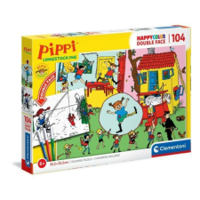 Clementoni 104 db-os Színezhető kétoldalas puzzle - Pippi Longstocking (25713) puzzle, kirakós