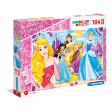 Clementoni 104 db-os Szuper Színes Maxi puzzle - Disney Princess (23714) puzzle, kirakós