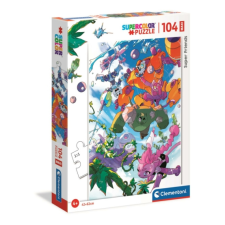 Clementoni 104 db-os Szuper Színes Maxi puzzle - Super Friends (23754) puzzle, kirakós