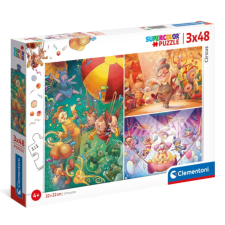 Clementoni 3 x 48 db-os Szuper Színes puzzle  - A cirkusz (25264) puzzle, kirakós