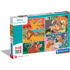 Clementoni 3 x 48 db-os Szuper Színes puzzle - Disney - Állatok (25285) puzzle, kirakós