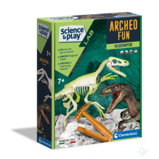 Clementoni Archeofun - Világító Velociraptor kreatív és készségfejlesztő