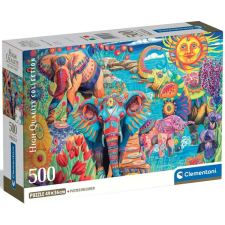 Clementoni Az elefántok karneválja 500db-os HQC kompakt puzzle - Clementoni puzzle, kirakós
