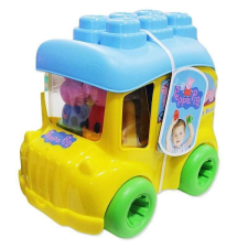 Clementoni Baby Peppa malac autóbusz építőkocka készlet autópálya és játékautó