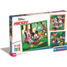Clementoni Clementoni puzzle Mickey és barátai 3x48 darab puzzle, kirakós