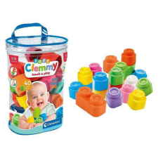 Clementoni Clemmy Plus puha építőkocka szett 40 db-os barkácsolás, építés