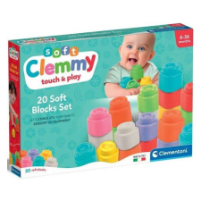  Clementoni - Clemmy soft 20 db-os építőkocka szett készségfejlesztő