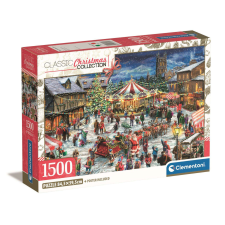 Clementoni compact Puzzle - Karácsonyi vásár 1500db puzzle, kirakós