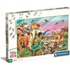 Clementoni Dinoszaurusz Land 104 db-os Puzzle (25779 CLEMENTONI) puzzle, kirakós