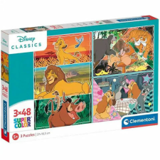Clementoni Disney klasszikusok Supercolor 3 az 1-ben 3×48 db-os puzzle – Clementoni puzzle, kirakós