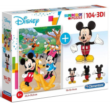 Clementoni Disney: Mickey egeres 104 db-os puzzle + 3D-s Mickey modell - Clementoni puzzle, kirakós