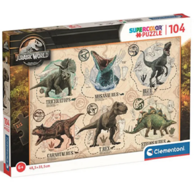 Clementoni Jurassic World 104db-os Super Color Puzzle - Clementoni ...