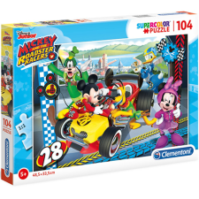 Clementoni Mickey az autóversenyző Supercolor puzzle 104db-os - Clementoni puzzle, kirakós
