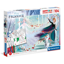 Clementoni Puzzle 104 Double face colouring frozen - Clementoni puzzle, kirakós