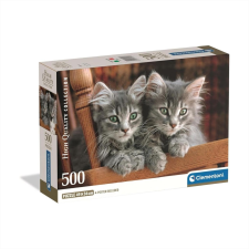 Clementoni Puzzle 500 db High Quality Collection - Szürke cicák puzzle, kirakós