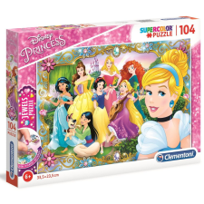 Clementoni Puzzle drágakövekkel Fun with Disney hercegnőkkel 104 darab puzzle, kirakós