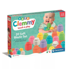 Clementoni Színes Clemmy puha építőkocka szett 20 db-os barkácsolás, építés
