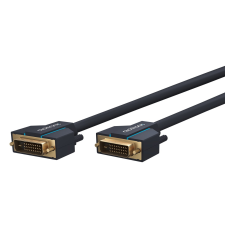 ClickTronic 70334 DVI-D - DVI-D Kábel 5m - Fekete kábel és adapter