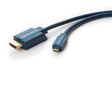 ClickTronic Micro HDMI - HDMI kábel 2m - Kék kábel és adapter
