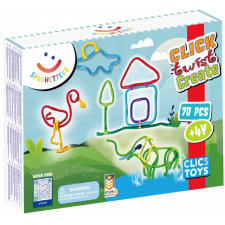 Clics Toys Spaghetteez építőjáték készlet 70 darabos makett