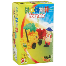 Clics Toys Traktor farmerrel építőjáték készlet CC017 makett