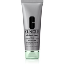 Clinique All About Clean 2-in-1 Charcoal Mask + Scrub tisztító arcmaszk 100 ml arcpakolás, arcmaszk