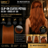 Clip-on csatos póthaj 60 cm – világos vörös (HT-30)