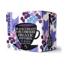 Clipper Bio Koffeinmentes ribizli-áfonya tea, 10 filter tea