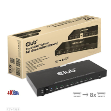 CLUB3D 1 to 8 HDMI Splitter Full 3D and 4K60Hz (600MHz) kábel és adapter