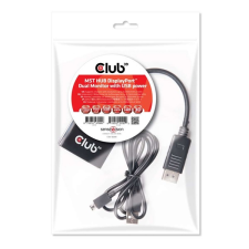 CLUB3D Ada club3d multi stream transport (mst) hub displayport 1.2 dual monitor (polybag) csv-6200 kábel és adapter