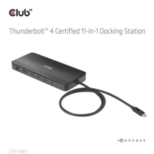 CLUB3D ADA Club3D Thunderbolt 4 Certified 11-in-1 Docking Station hub és switch