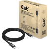 CLUB3D CAC-1579 USB4 Gen3x2 Type-C apa - USB4 Gen3x2 Type-C apa 3.2 Adat és töltő kábel - Fekete (3m)