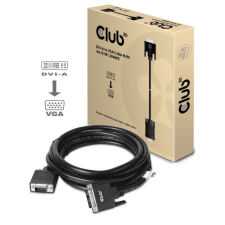 CLUB3D DVI-A - D-SUB kábel 3.0m Fekete kábel és adapter