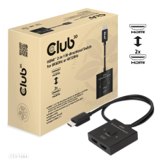 CLUB3D HDMI 2.1 Elosztó Fekete 10cm CSV-1384 kábel és adapter