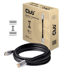 CLUB3D KAB Club3D DisplayPort 1.4 HBR3 8K60Hz kábel M/M - 4m, silver plug kábel és adapter