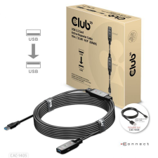 Club3D USB 3.2 Gen1 Active Repeater Cable 10m Black kábel és adapter