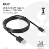 CLUB3D USB 3.2 Gen1 Type-A to Micro USB Cable M/M 1m Black (CAC-1408)