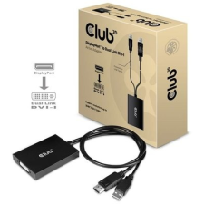 Club 3D Club3D Displayport - DVI-I Dual-Link active adapter kábel és adapter