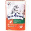  CLUB 4 PAWS macskaeledel kacsa szószban 24x100g
