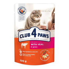 Club 4 Paws Prémium Macska Alutasakos Kitten-Borjú szószban 80g macskaeledel