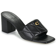 Coach Papucsok QUILTED BLOCK HEEL SANDAL Fekete 37